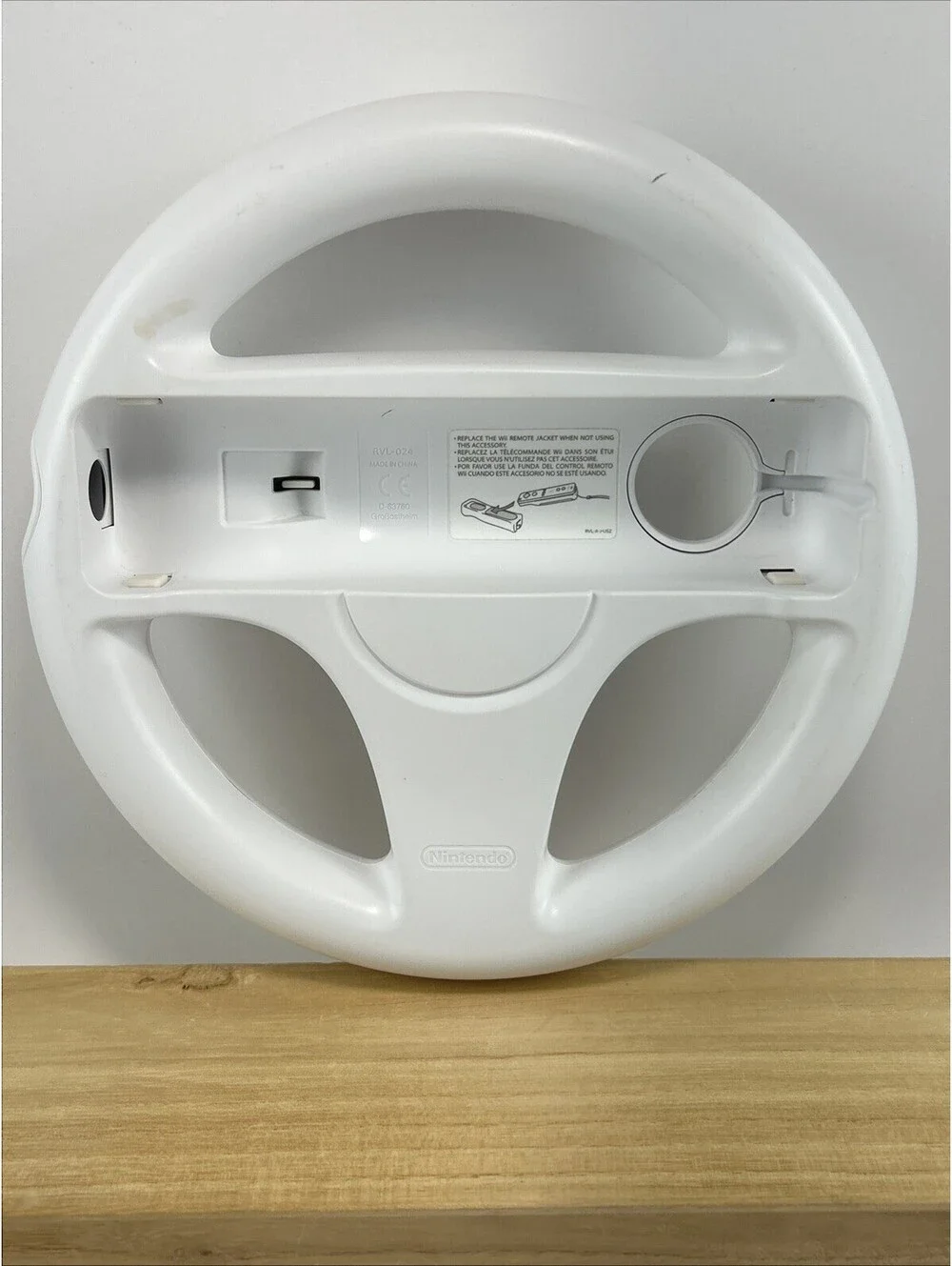 Nintendo Wii Steering Wheel OEM Official Remote White Controller Mario Kart